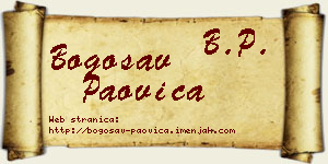 Bogosav Paovica vizit kartica